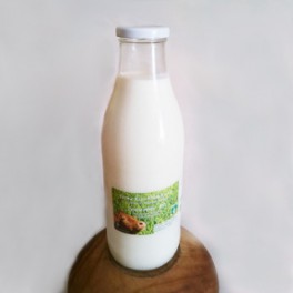 Mléko kravské 1 litr (vratné sklo) (Kozí Hrádek) 
