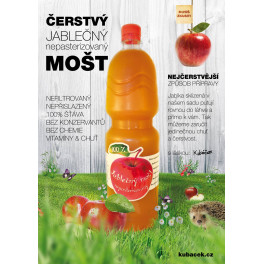 ČERSTVÝ mošt 1,5 L PET (Kubáček) POUZE VE ČTVRTEK