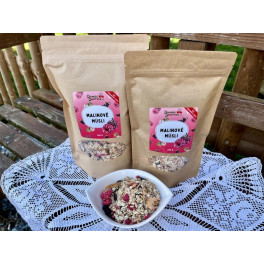Musli malinov&eacute; s čern&yacute;m ryb&iacute;zem (Dom&aacute;c&iacute; dobroty) 250g